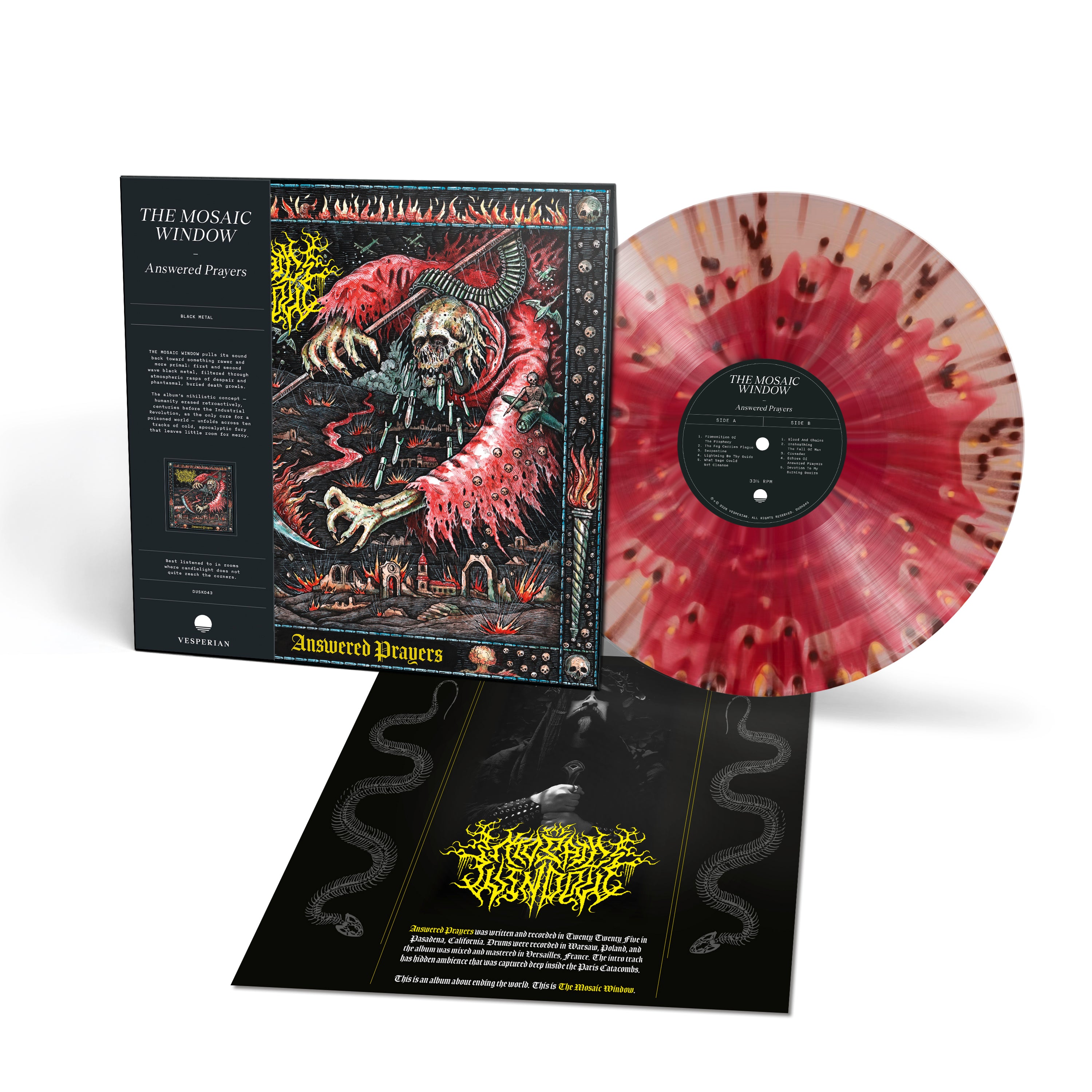 The Mosaic Window - Answered Prayers  LP clear + red/black splatter vinyl